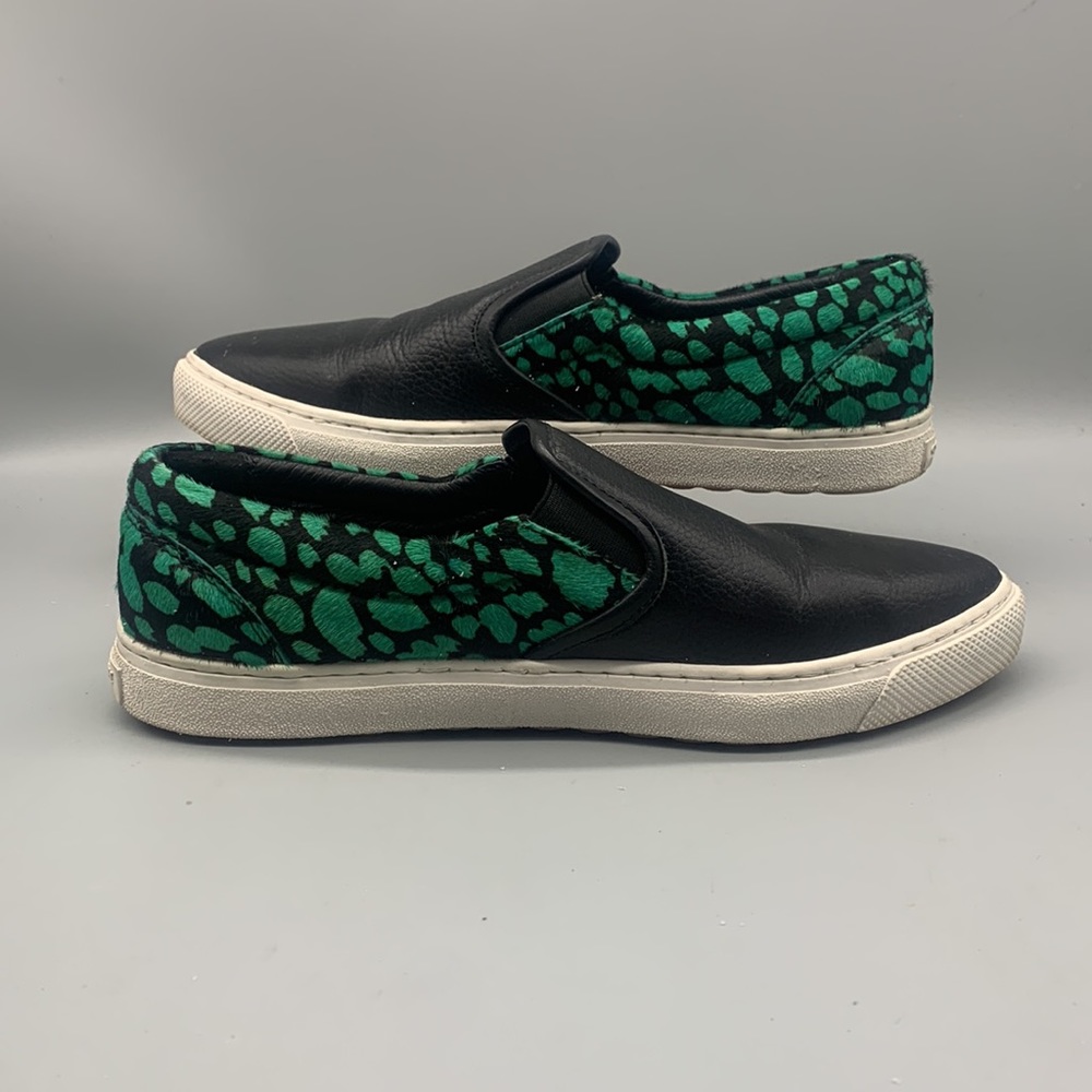 COACH SAMPLE LEATHER LEOPARD SLIP-ON SNEAKERS SIZE 9 - Picture 2 of 8